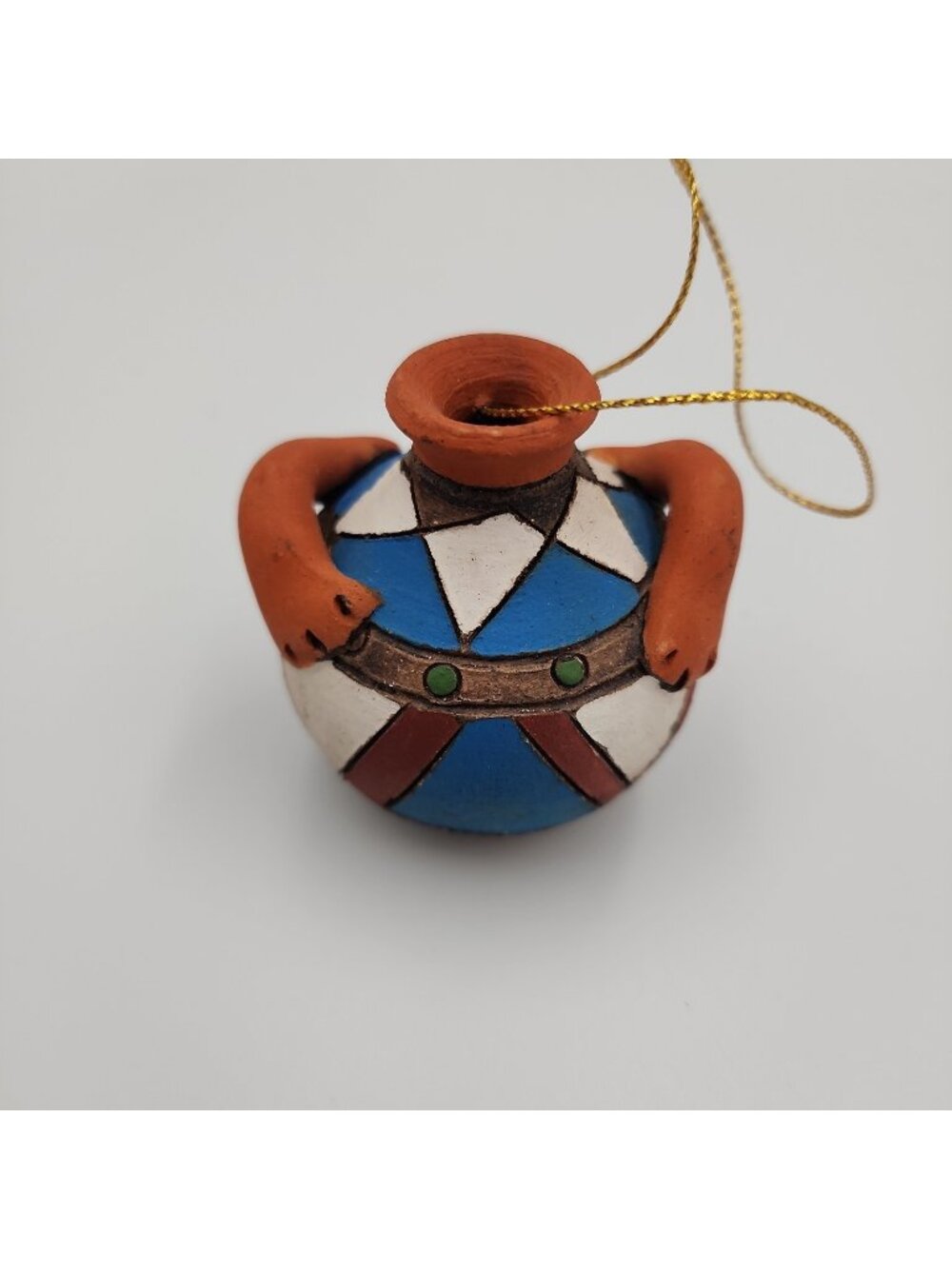 Southwestern Handmade Jug Vase Clay Ornament Pottery 2"